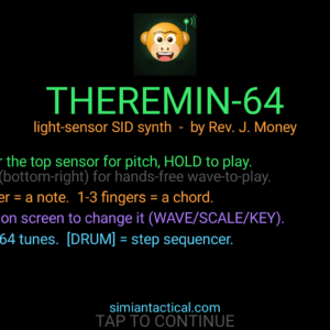 ChaosApe: Light Theremin-64 app screenshot 1