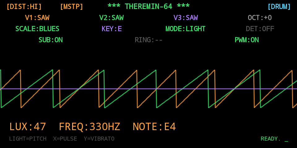 ChaosApe: Light Theremin-64 app screenshot 2